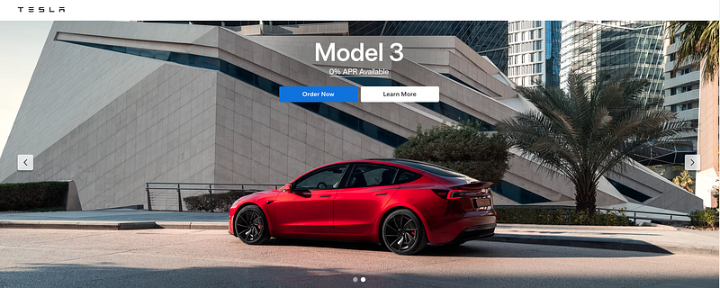 Tesla Model 3 using 2025 promo code for discount